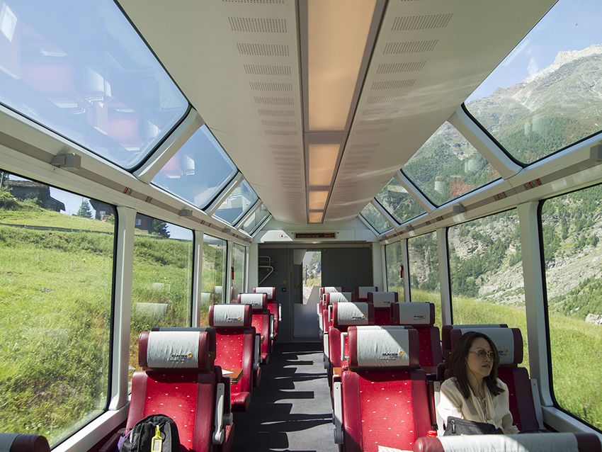 Interior Of Glacier Express Train.